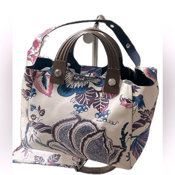 Tory Burch New York Rory Printed Mini Tote - Multi Happy Times W/Pouch - Picture 13 of 15